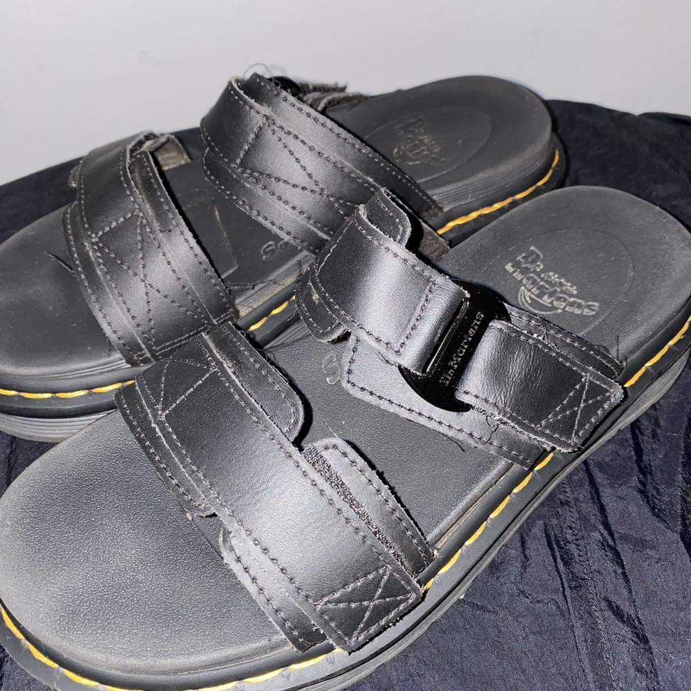 Dr. Martens Black Double Strap Sandals